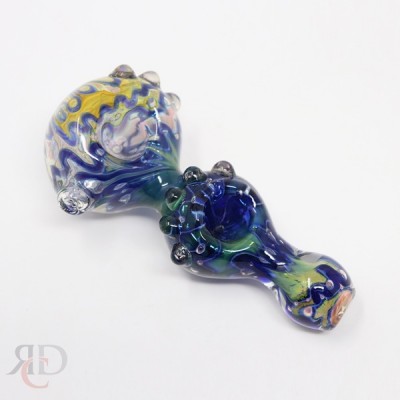 GLASS PIPE DOUBLE GLASS FANCY 2 BOWL PIPE GP1009 1CT